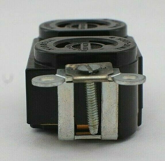 Hubbell P-2356 Black Duplex Receptacle