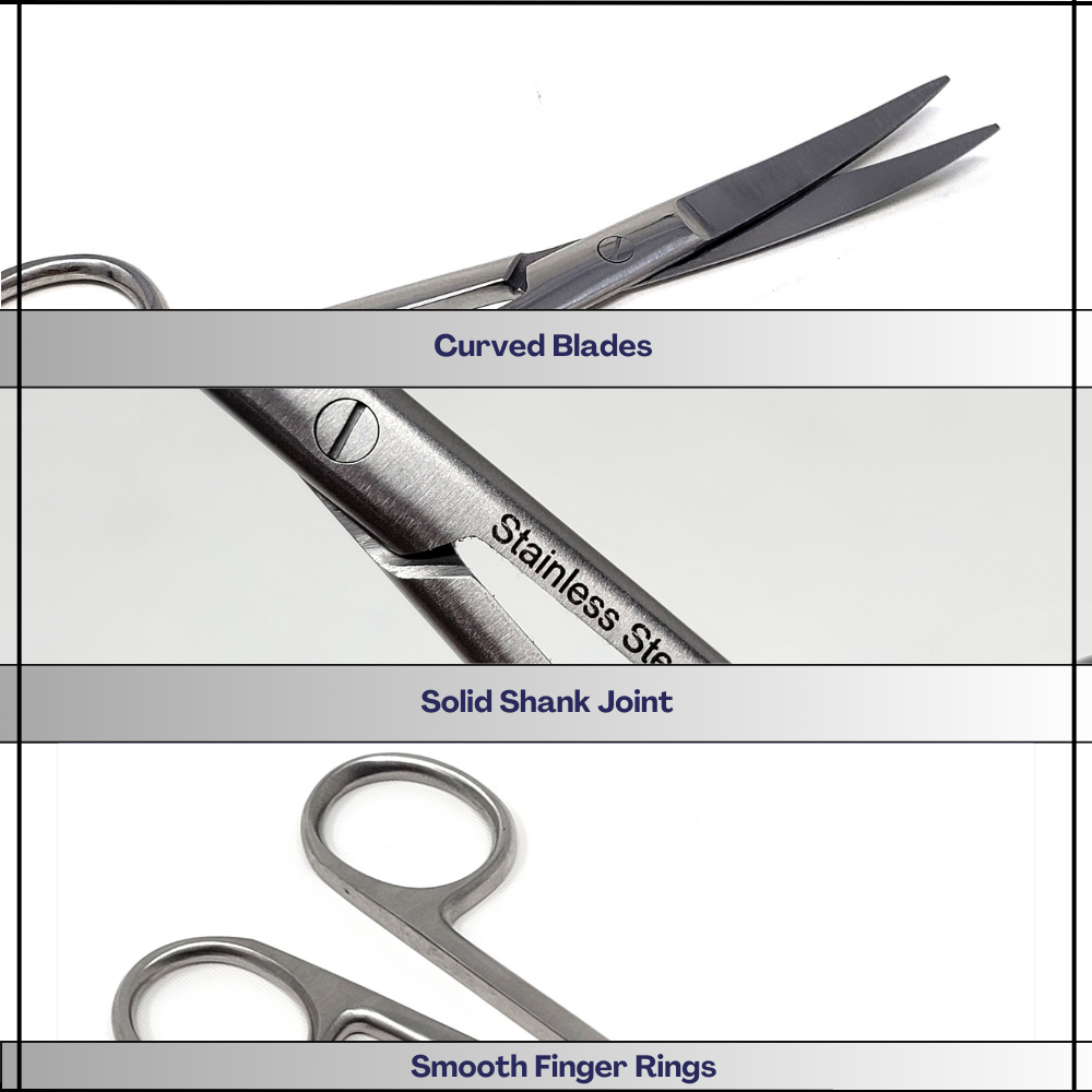 Craft Art Sewing DIY Scissors 5.5" Curved Tips Sharp/Sharp All Purpose Shears