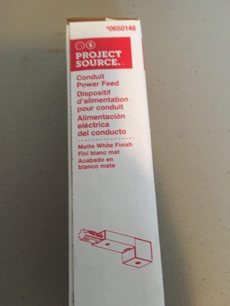 Project Source Conduit Power Feed, White, 0650146, 175008-005