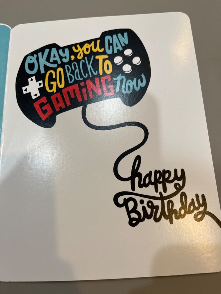 Gaming Birthday card