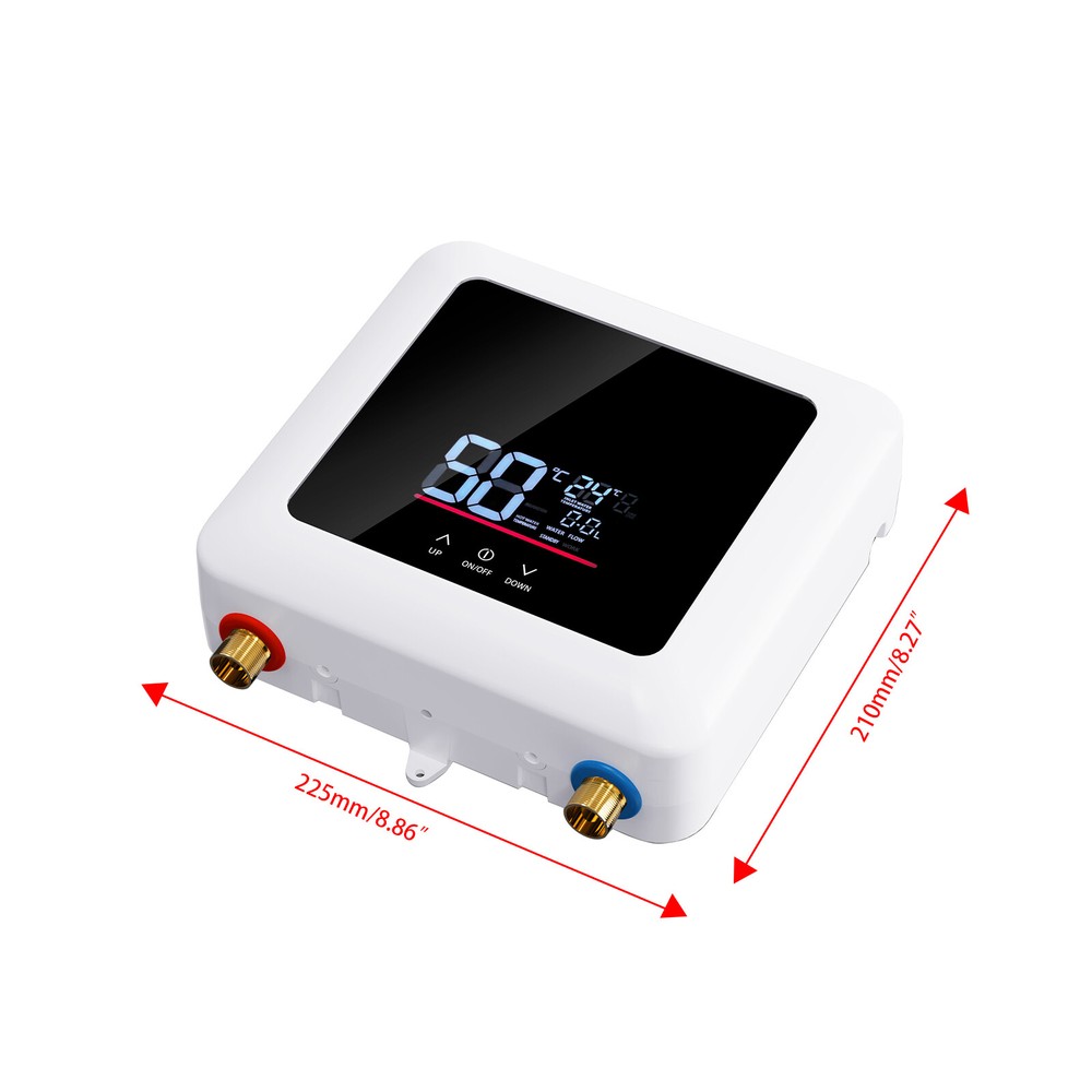 5500W Tankless Water Heater Electric LED Display 110V Instant Heater Under Sink