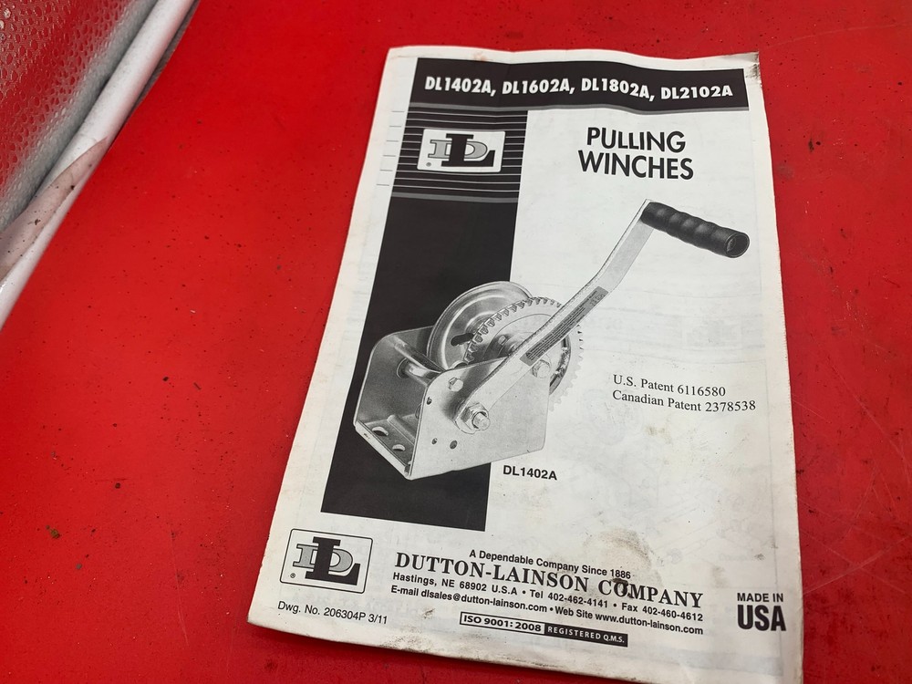 Dutton Lainson Dl1402a Pulling Winches