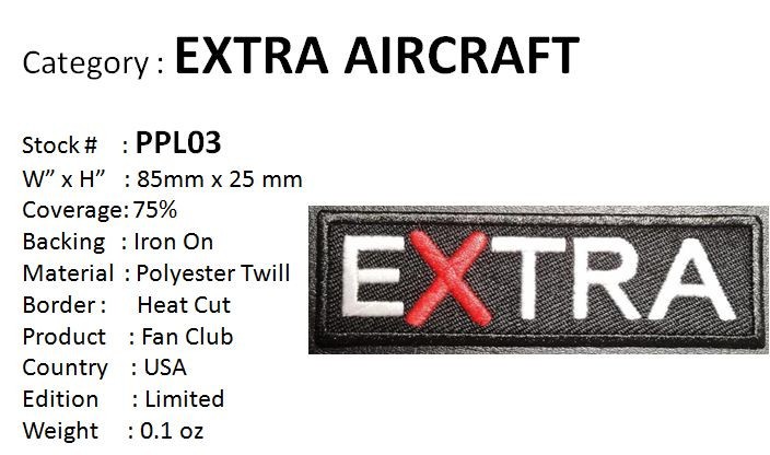 EXTRA AIRCRAFT PATCH -PPL03