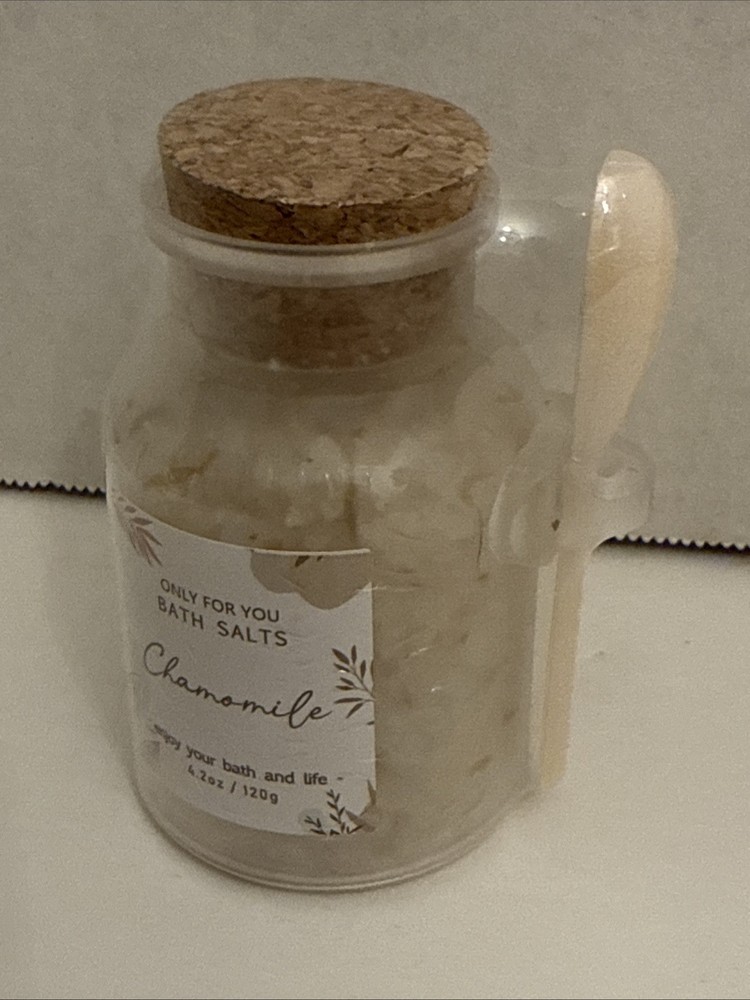 Chamomile Bath Salt 4.2 Oz with Spoon