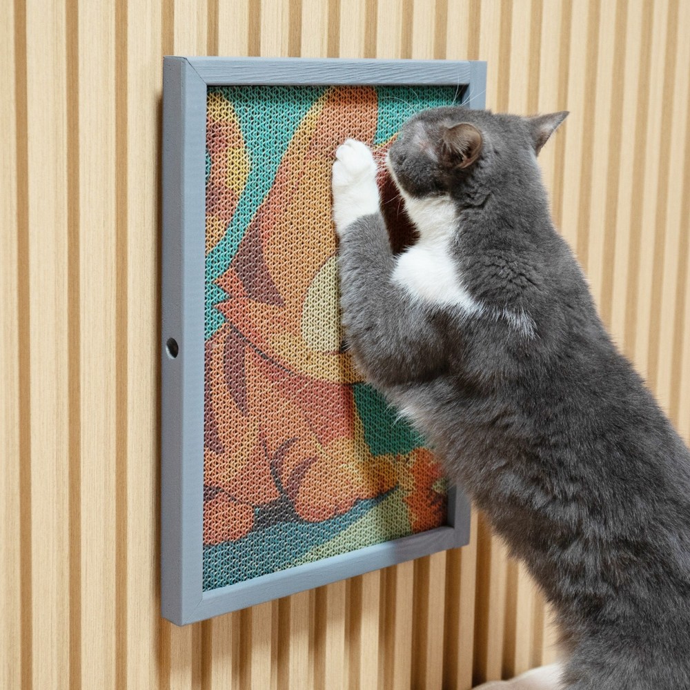 15 PCS Replaceable Corrugated Cardboard Wall Cat Scratching Board Colorful