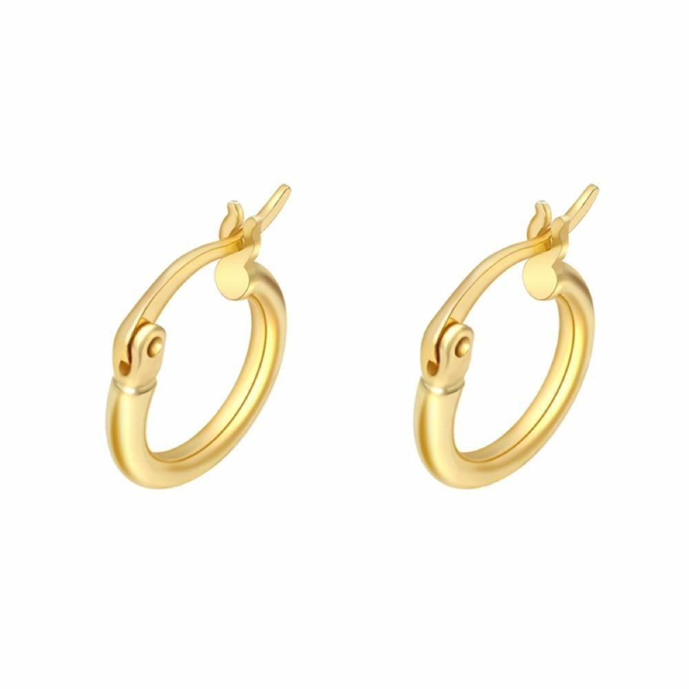 925 Silver Plain Polished Hoop Earrings