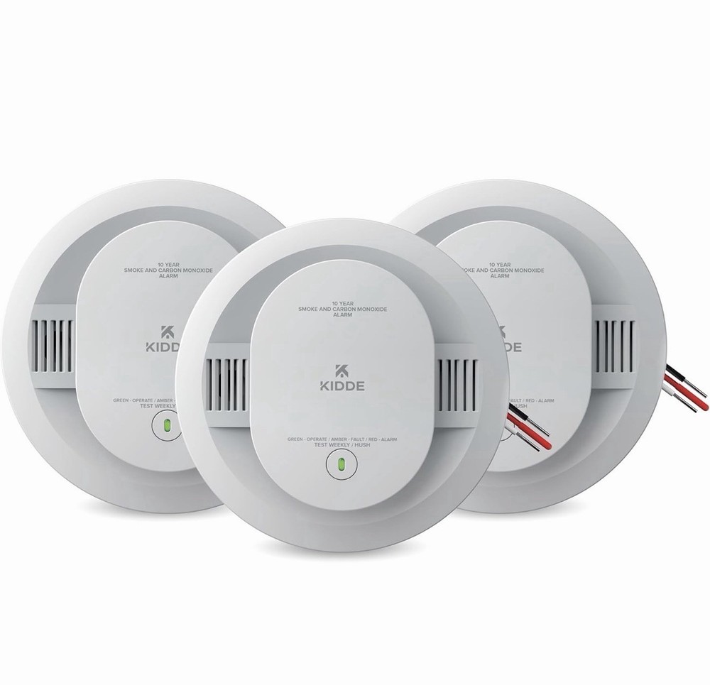 Kidde Smoke and Carbon Monoxide Detector, Interconnected, 5 inches, 3-Pack
