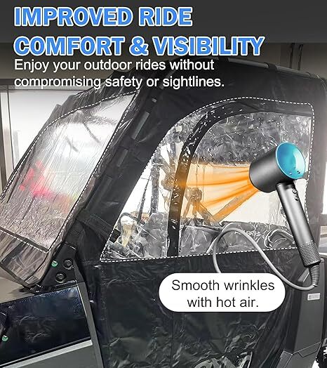 Soft Window Doors and Soft Front Windshield Fit for Ranger 1000 XP 2017-2025 UTV