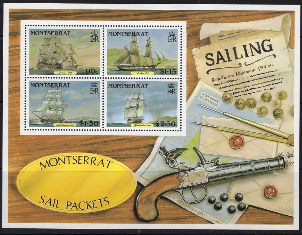 MONTSERRAT SGMS700 1986 MAIL PACKET SHIPS MNH