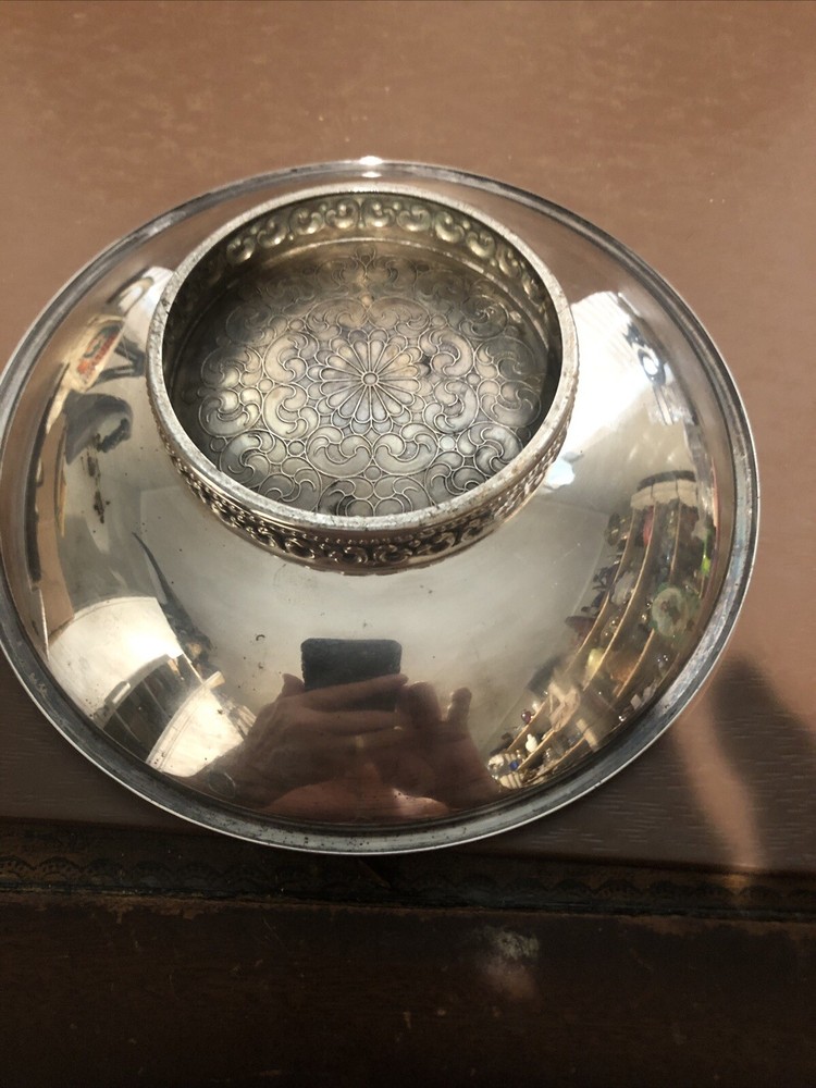 Vintage Crome Butter Bowl 7 Inches