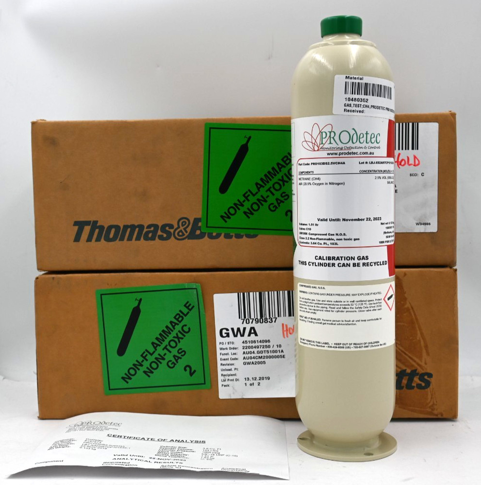 PRODETEC PRO103DS25VCH4A CH4 TEST GAS