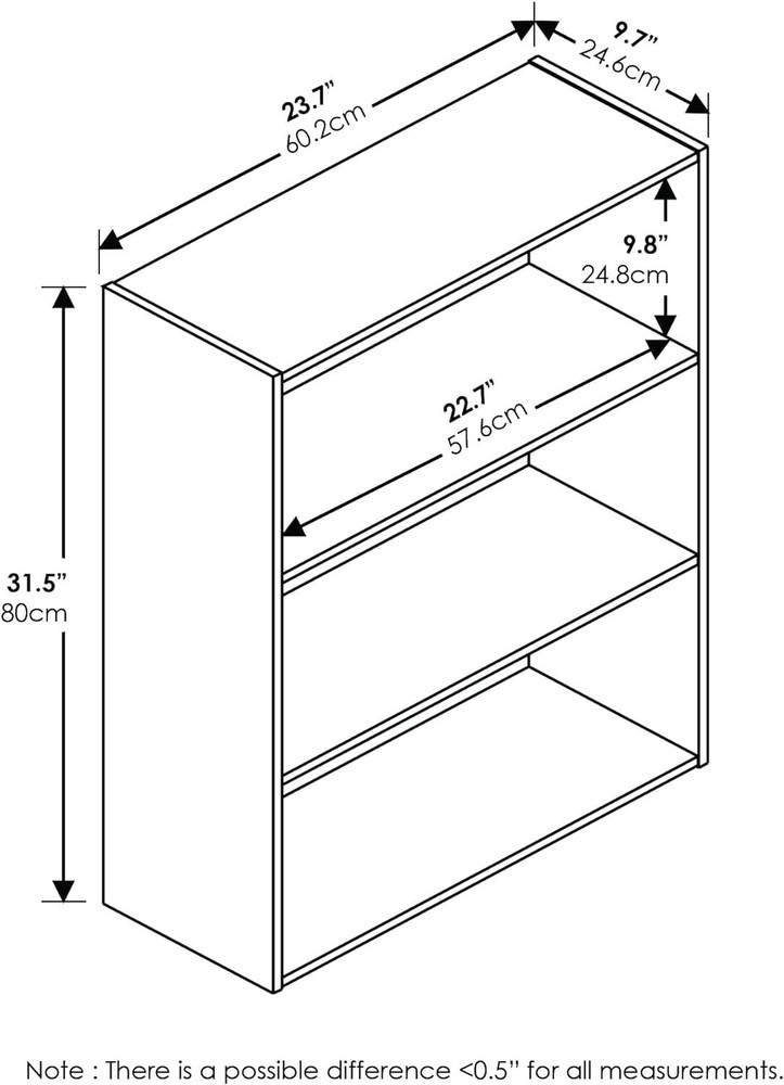 Small Cube Bookshelf Bookcase Shelf Tier Book Storage Vertical and Horizontally