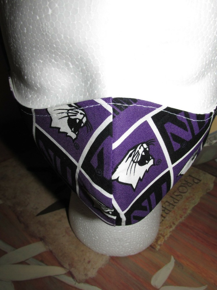 Northwestern University Contoured Washable Face Mask  Reusable  Double Layer 