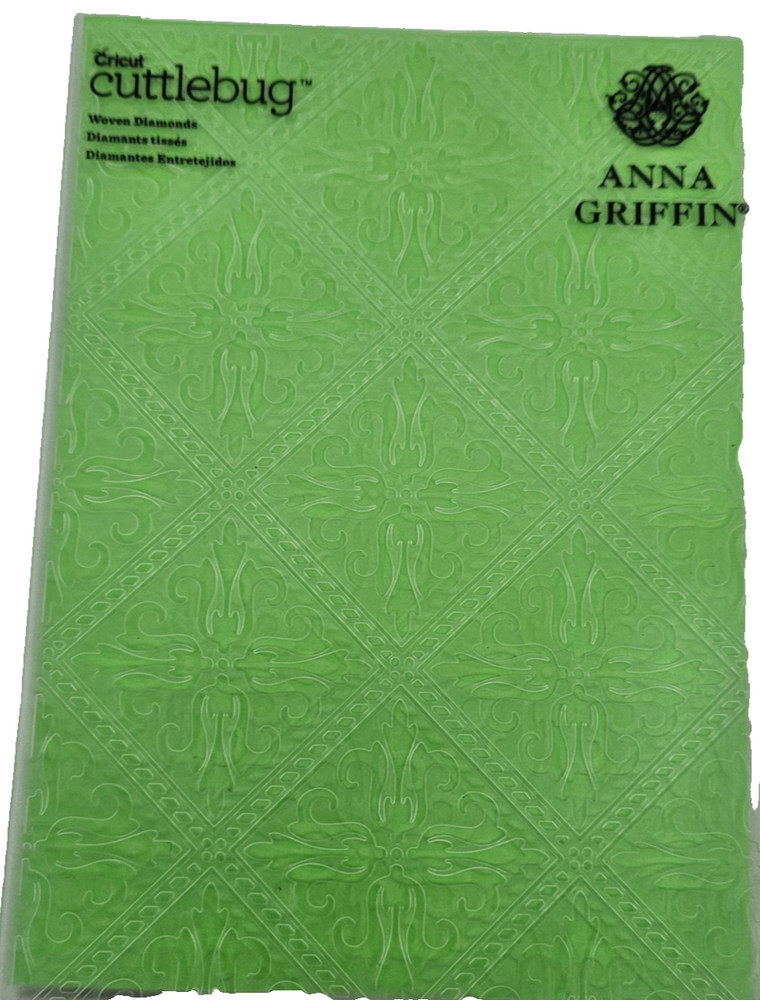 Anna Griffin Cuttlebug Woven Diamonds 5" x 7" Embossing Folder