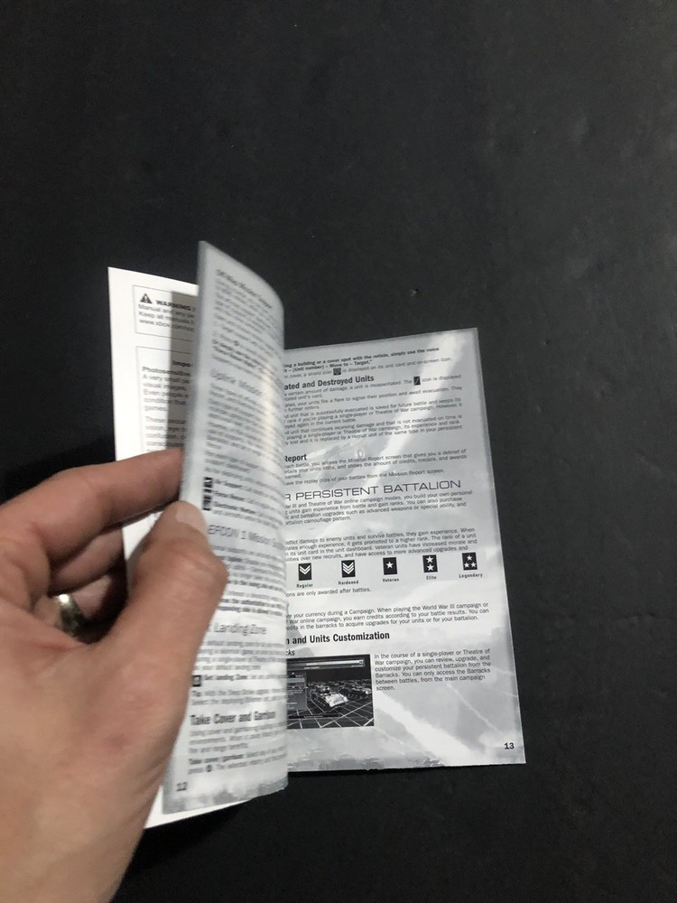 End war psp Endwar Manual Only