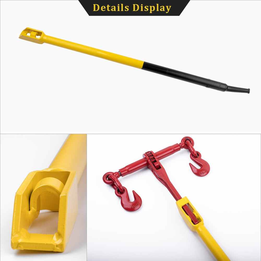 Winch Bar Combination Winch Bars with Square Head for 2 Pack Black & Yellow