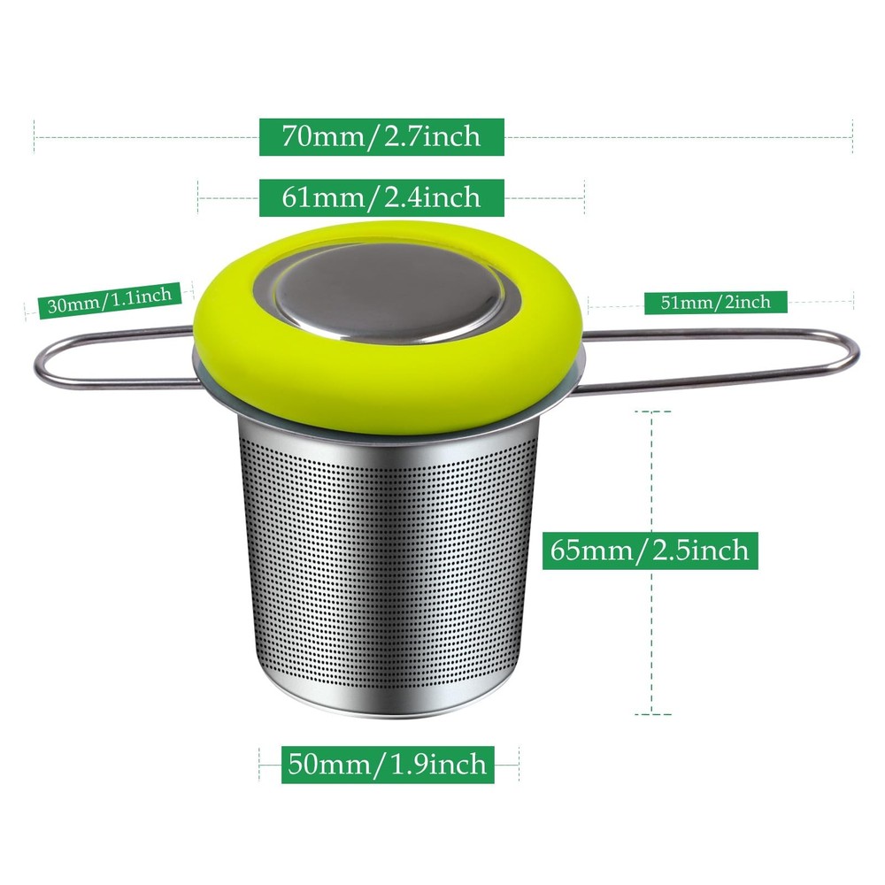 Tea Infuser Stainless Steel Tea Strainer Folding Handle Tea Filter Extra Fine...