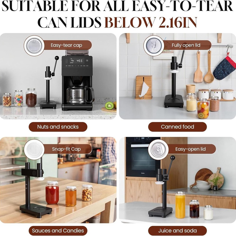 Manual Bottles Sealer for 55mm Caps Easy Operations Can Sealer Machine