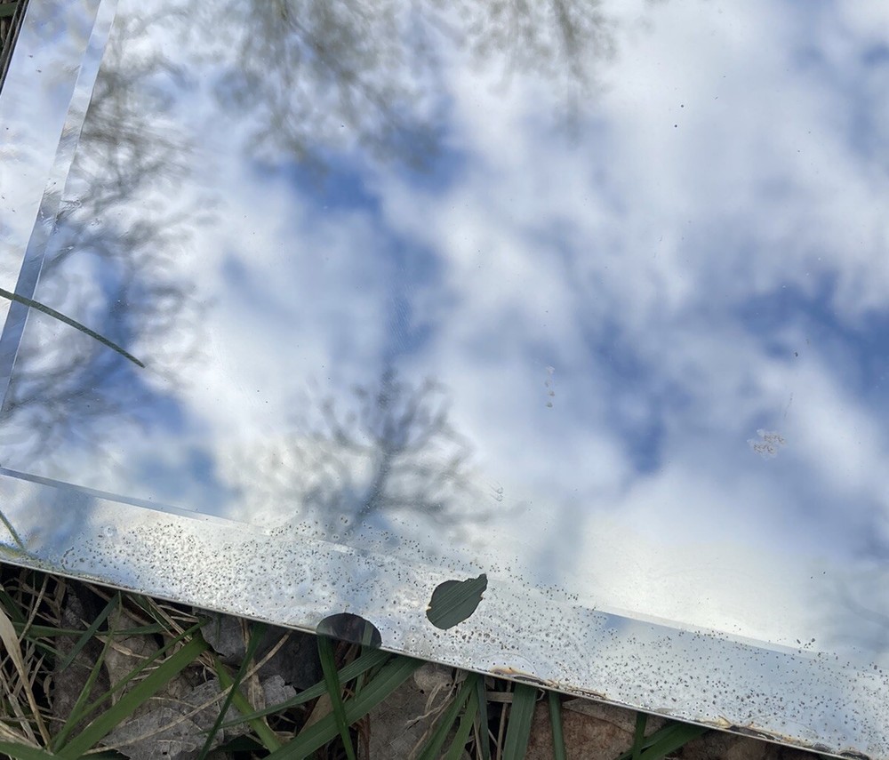 mid century modern mirror wall beveled glass rectangular 1953