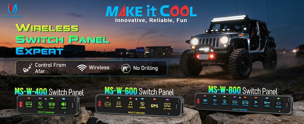 8 Gang Wireless LED Switch Panel Toggle Flash Remote Control for Boat & Vehicles