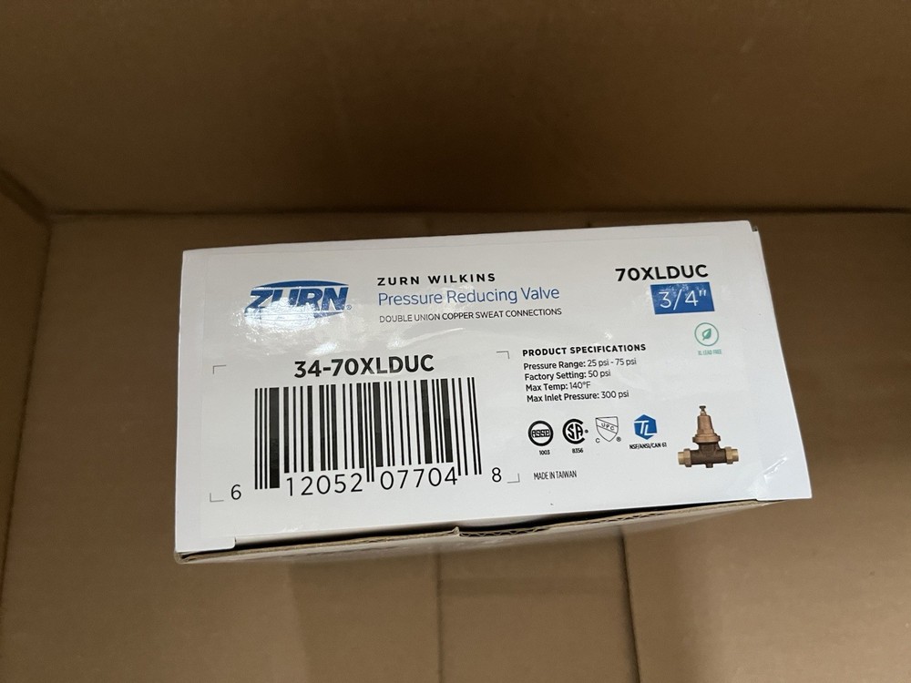 3/4 Zurn Wilkins 70XLDUC SWT Pressure Reducing Valve