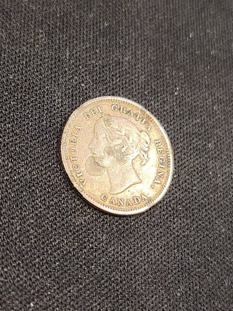 1896 Canada 5 Cents Silver Coin
