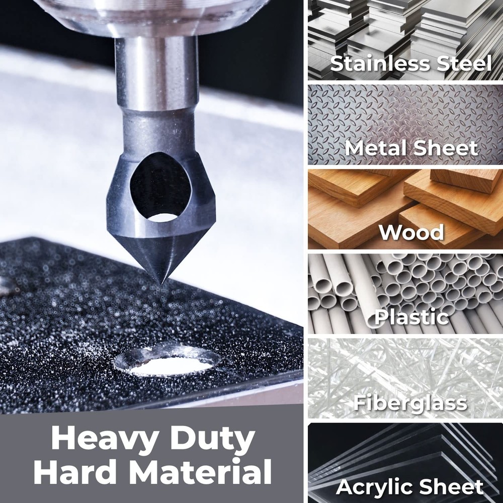 amoolo Single End Countersink Bit, Cobalt Steel Drill Bit with...