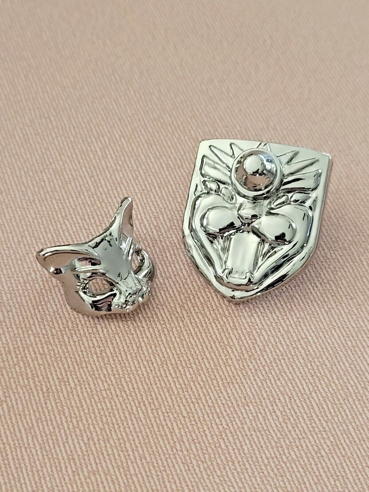 She-Ra Doll Catra Mask and Shield set Custom Replacement Silver Metal