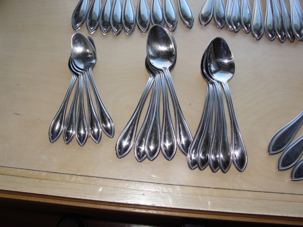 47 pcs. TOWLE Tuscan Bead Stainless Flatware Lot