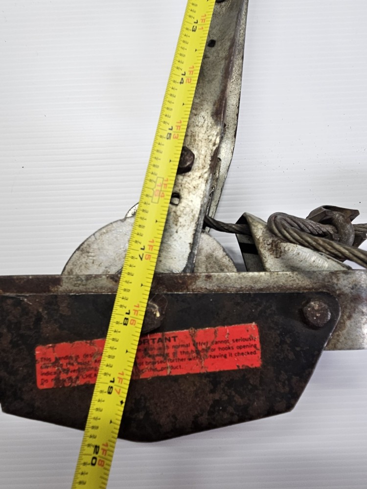 Come Along Winch Puller Heavy Duty Power Cable 2 Hook Ratcheting