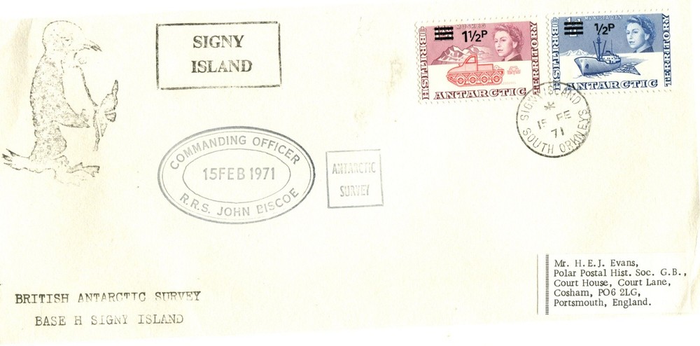 BRITISH ANTARCTIC TERRITORY COVERS (10) SEVERAL SIGNED