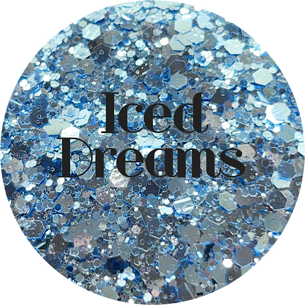 Premium Polyester Glitter - Light Blue Chunky Mix