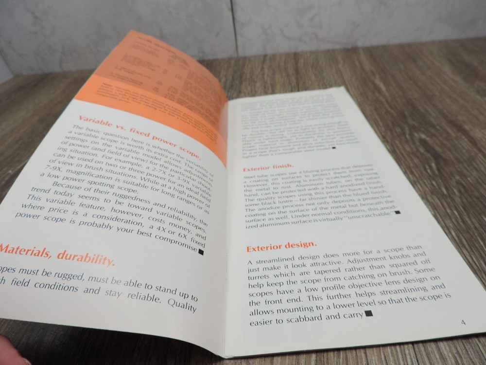 Redfield How to Select a Scope Pamphlet
