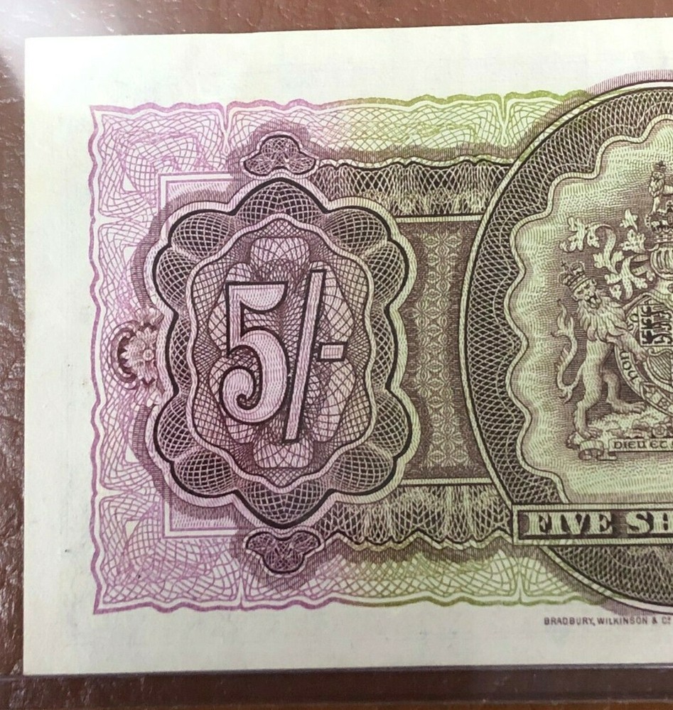 1957 Bermuda 5 Schillings Note - Crisp!