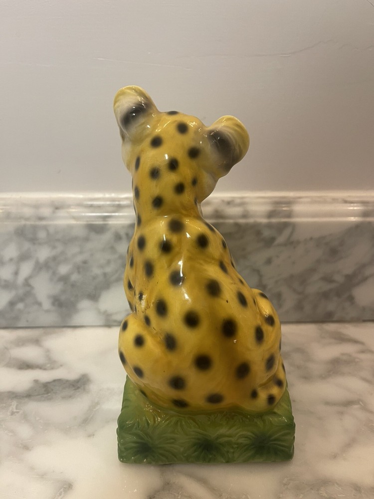 MCM Ceramic Cheetah Leopard Cub Bookend 7" Tall