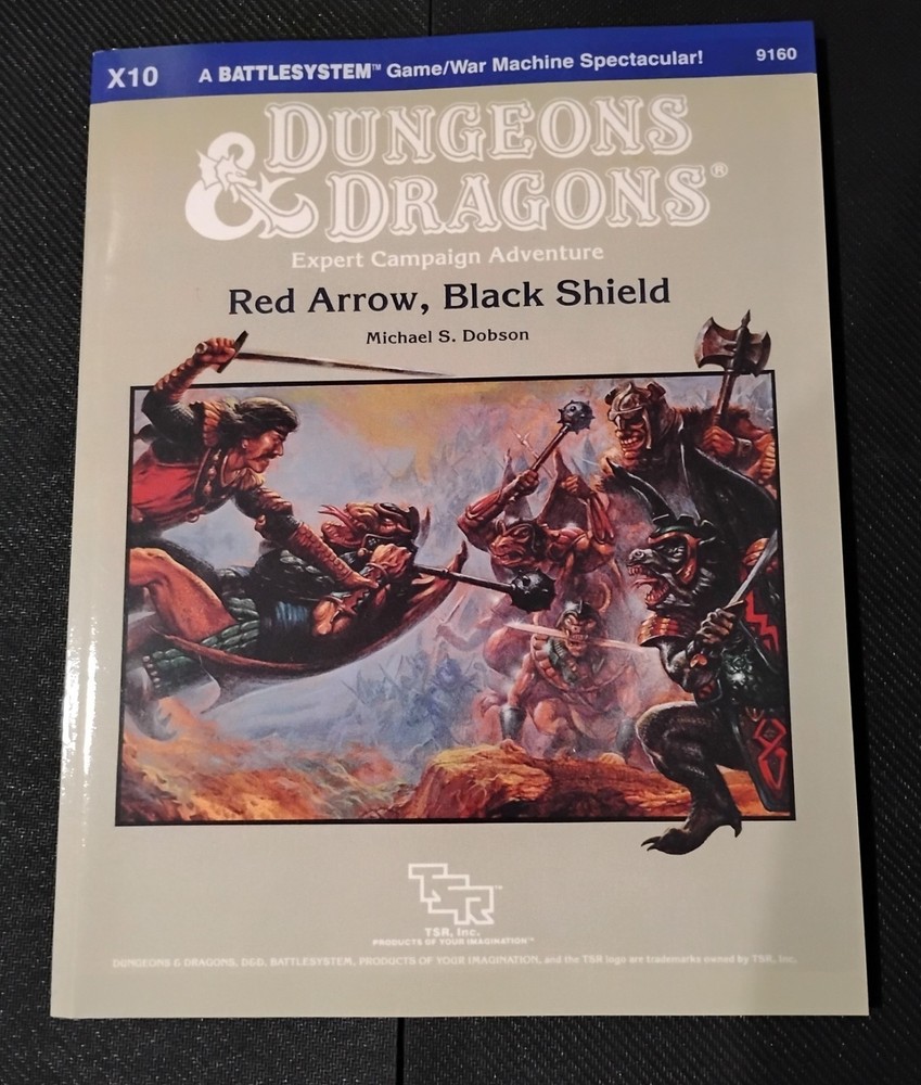 RED ARROW, BLACK SHIELD  BASIC D&D MODULE X10 - Reprint Dungeons & Dragons TSR
