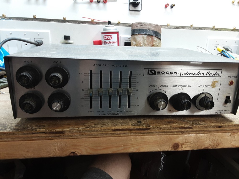 Vintage Bogen CT-100B 4-Channel Input, Single Channel Output Amp Mixer