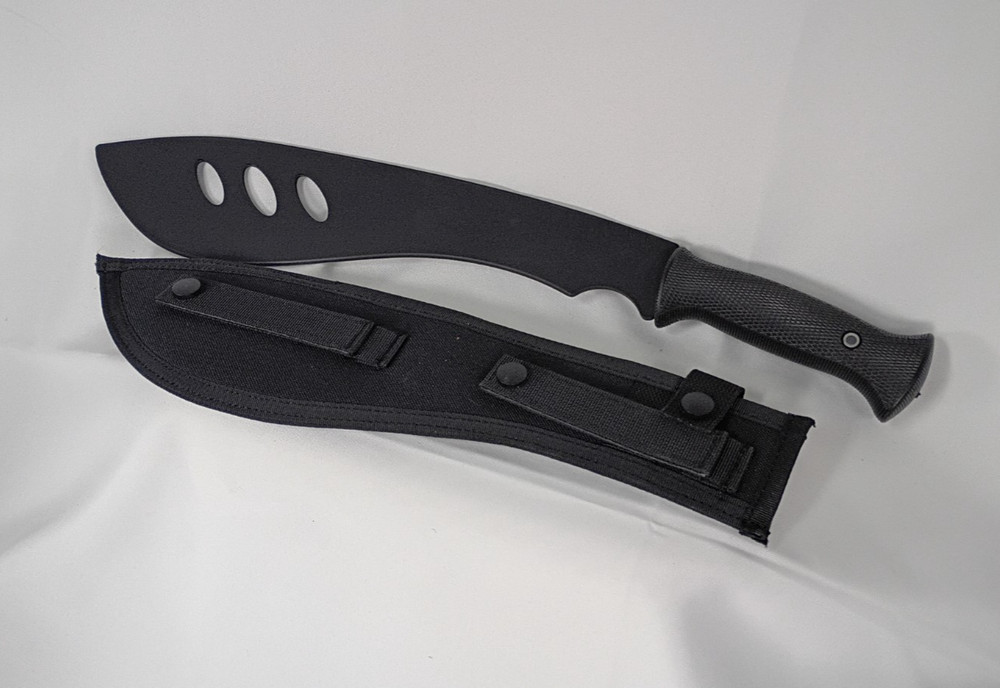 Airsoft Armory MOLLE Compatible Polymer Training Machete w/ Sheath, Black, Toy