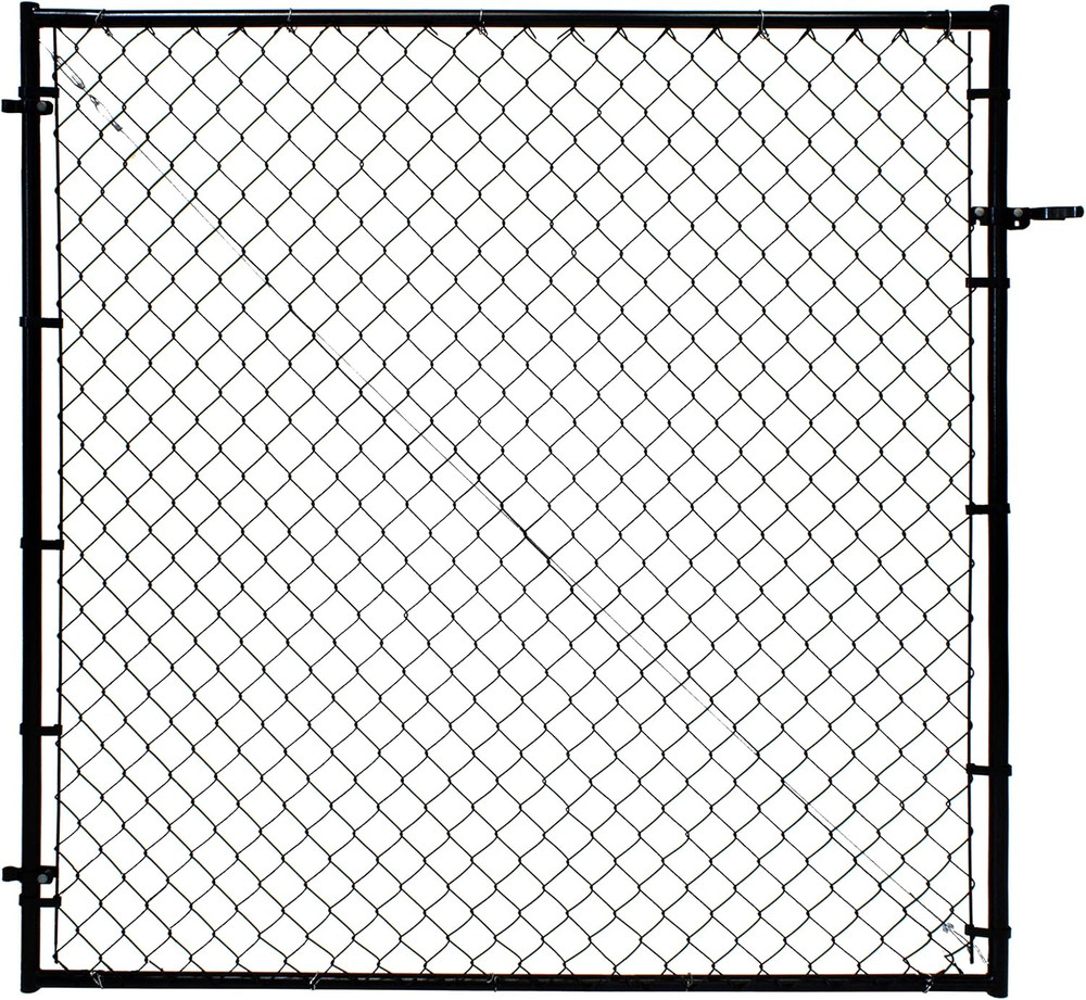 Adjust-A-Gate Adjustable Chain Link Square Corner Complete Gate Kit, , Black, 6'