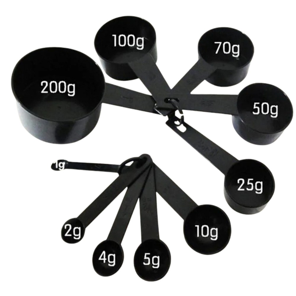 Durable Nesting Kitchen Baking Tools: Plastic Measuring Spoons and Cups Set