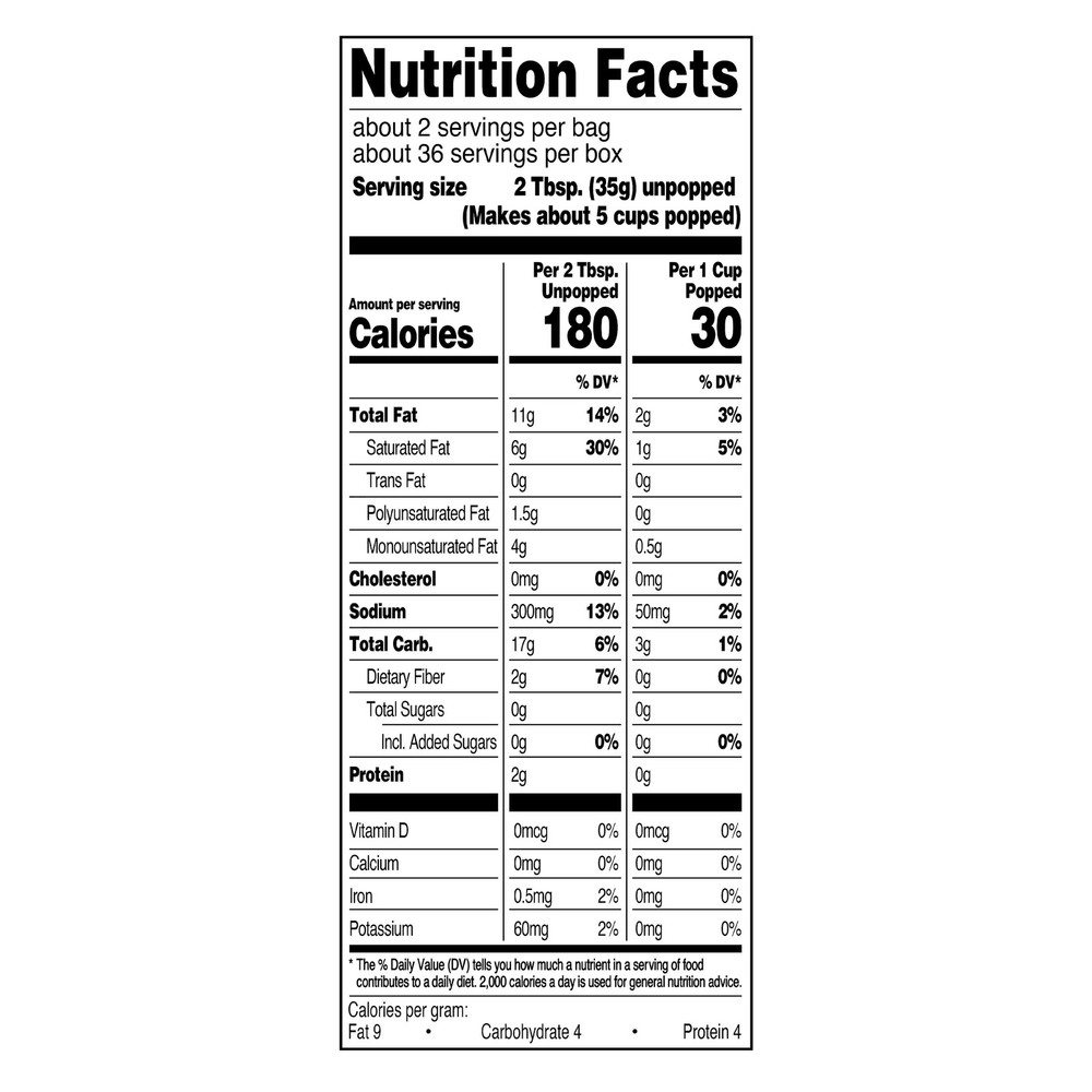 Great Value Extra Butter Flavored Microwave Popcorn oz Count