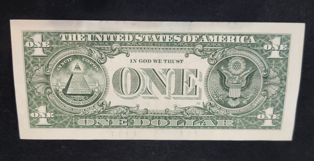 FANCY NOTE ZIP CODE Sullivan County, IN $1 bill 2017 A (00047849)