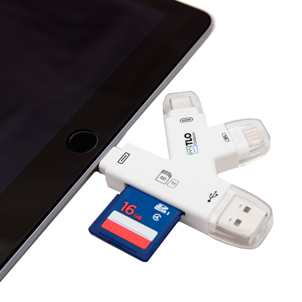 TrophyTracker Trail Camera Memory Card Reader for iPhone/Android, Laptop V3/2020