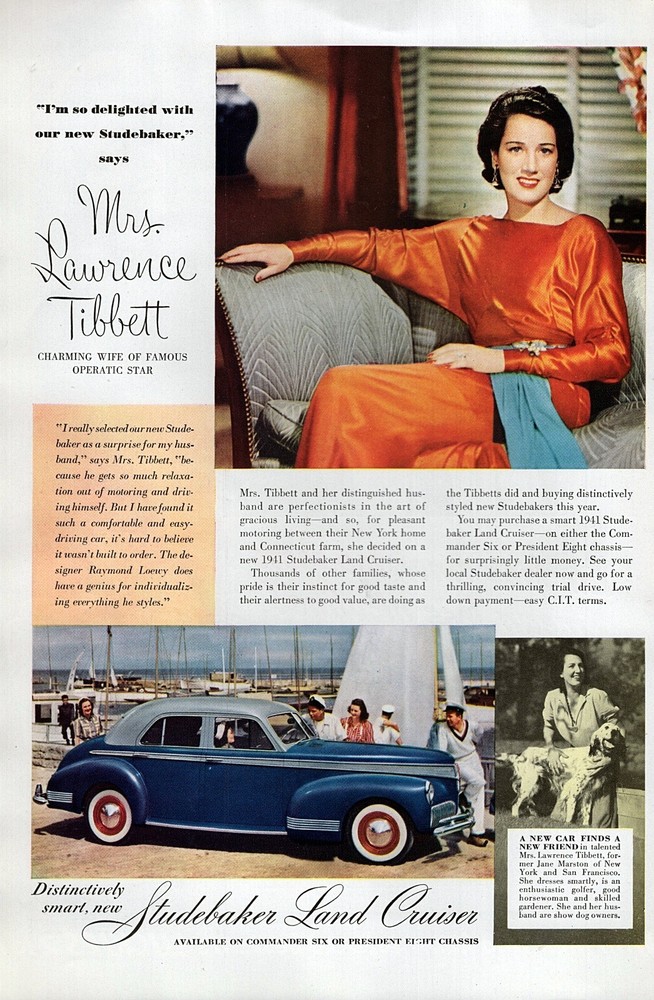 1941 Studebaker Land Cruiser Original Color Print Ad