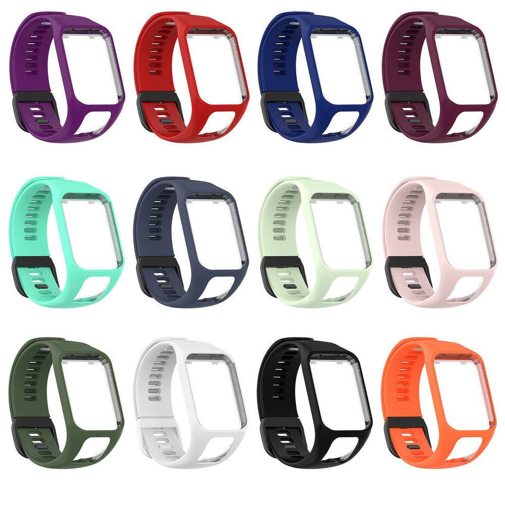 Silicon Watch Strap Compatible with TomTom Runner 2/ Runner 3/ Golfer 2/ Spark 3