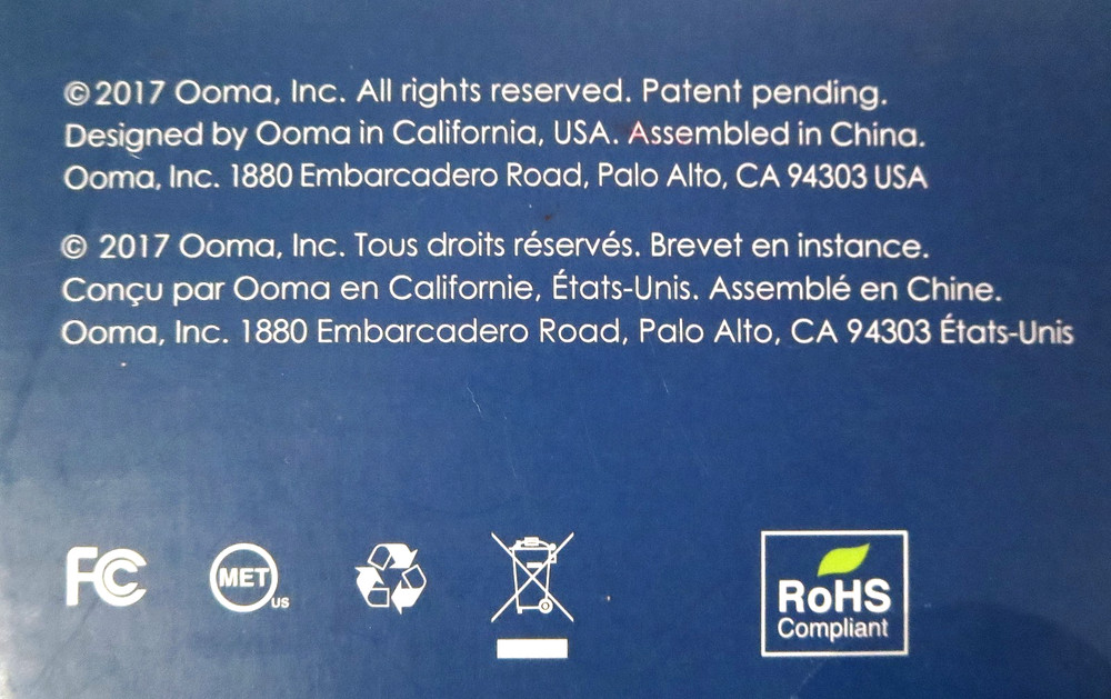 Ooma Home Motion Sensor 110-0146-100 for Ooma Telo, New, Sealed