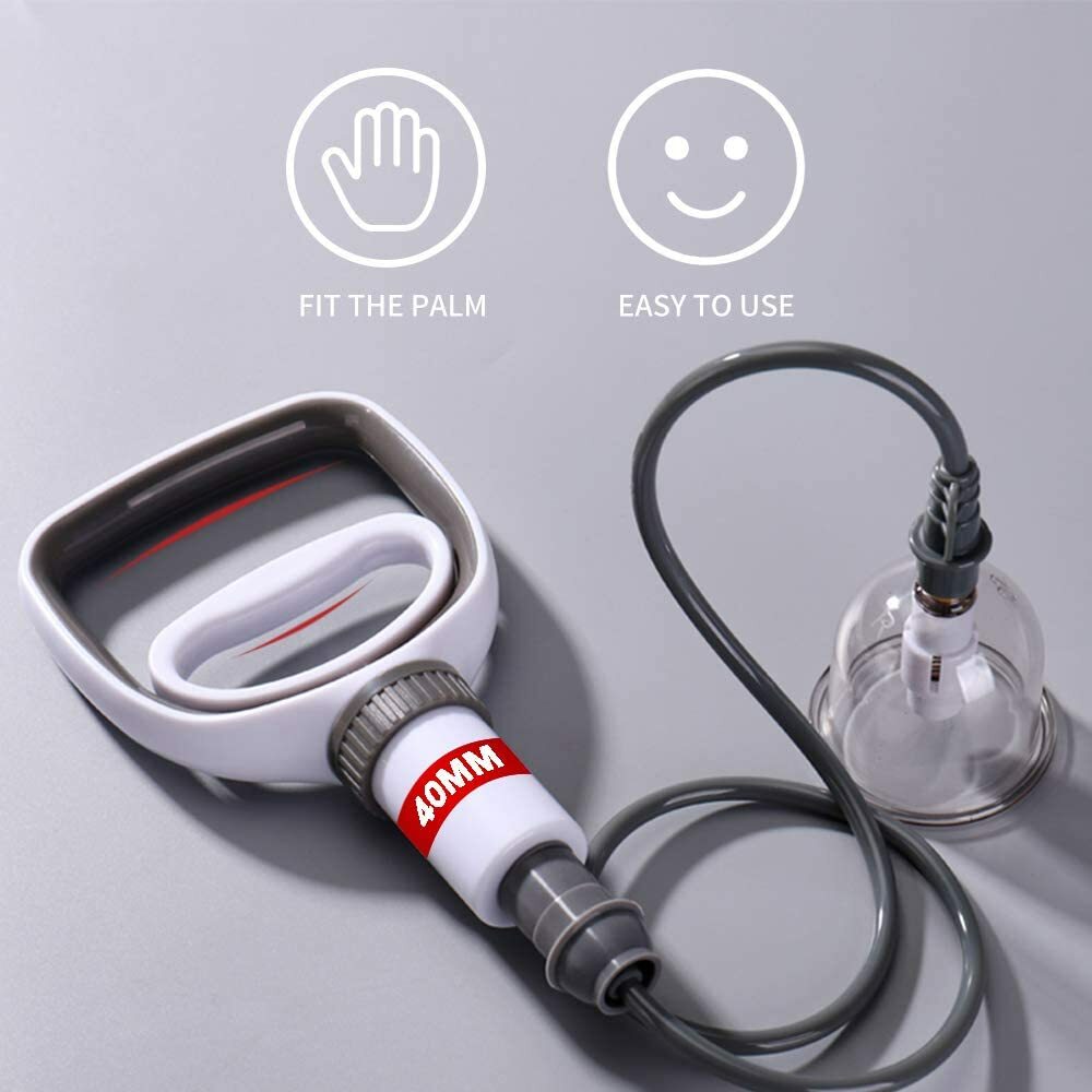 Professional Acupoint Cupping Set, 4th Generation Pump Gun & Cups (12 Cups)