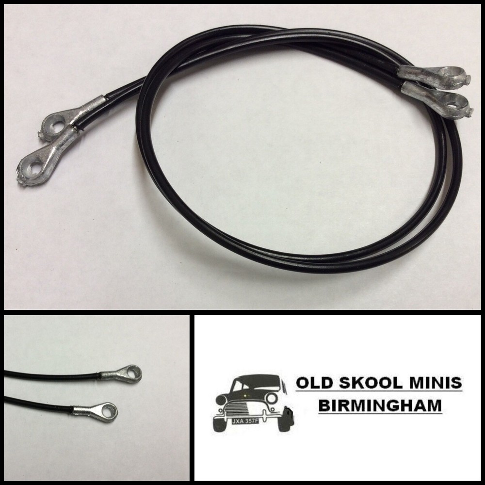 CLASSIC MINI BOOT LID CABLES  ROVER AUSTIN MORRIS SUPPORT PAIR STRAPS 4GK2