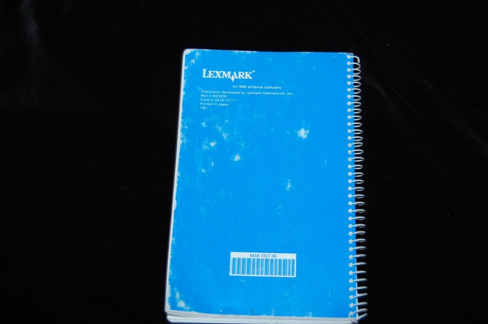 IBM Personal Printer Series II 2380 & 2381 User's Reference Guide Manual Used