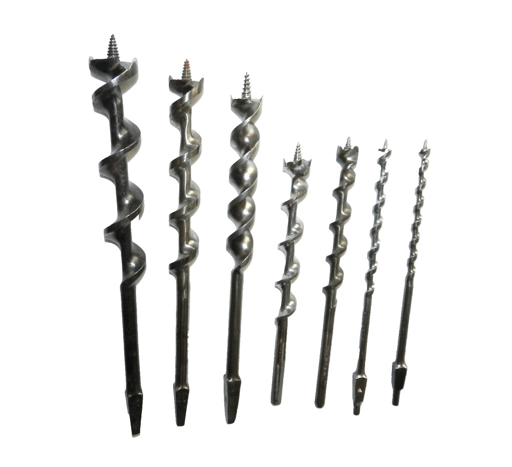 Vintage Group of 7 Auger Bits, Nice!